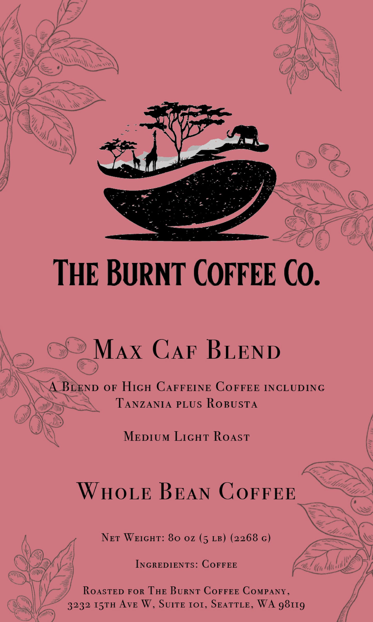 The Burnt Coffee Co. Max Caf Blend Coffee