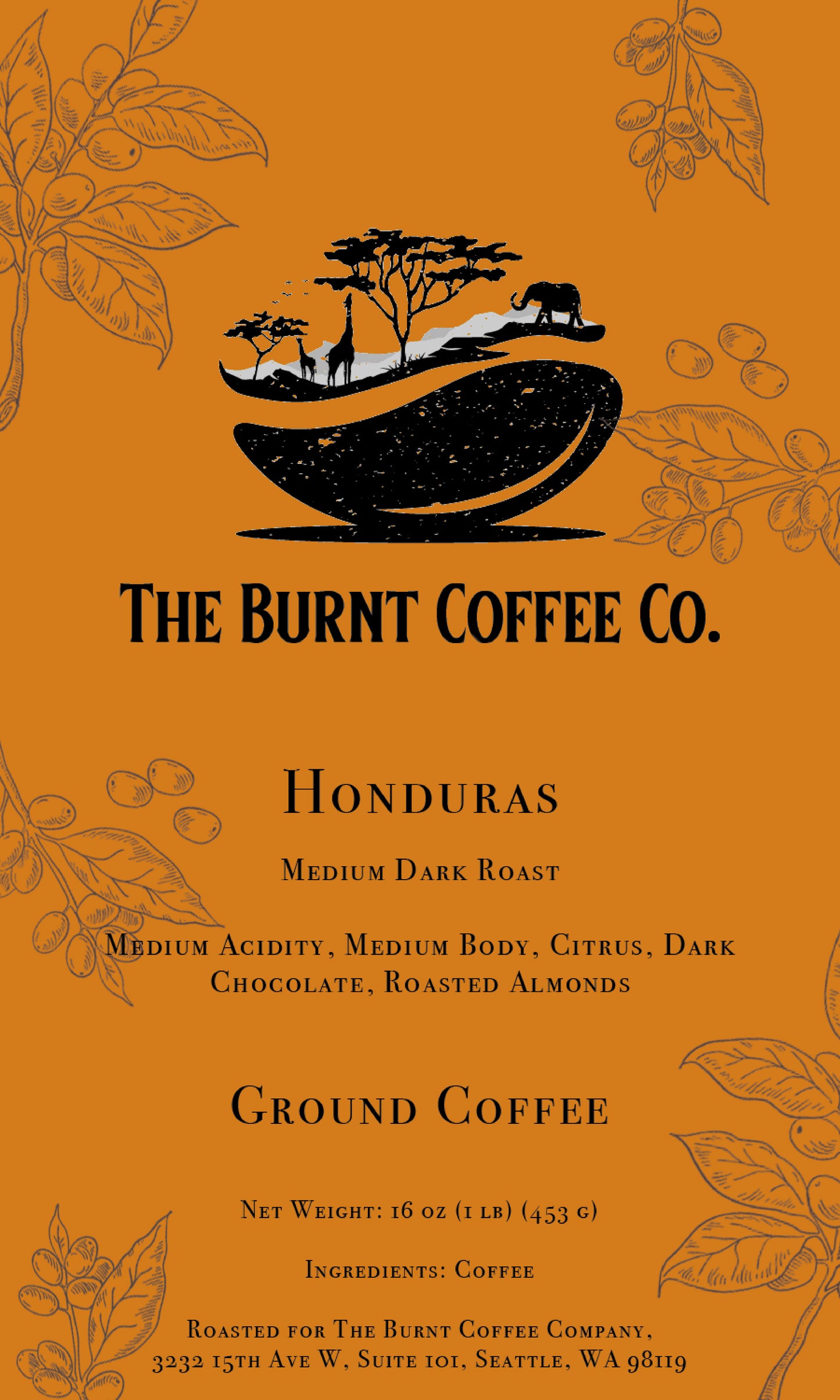 The Burnt Coffee Co. Honduras Coffee