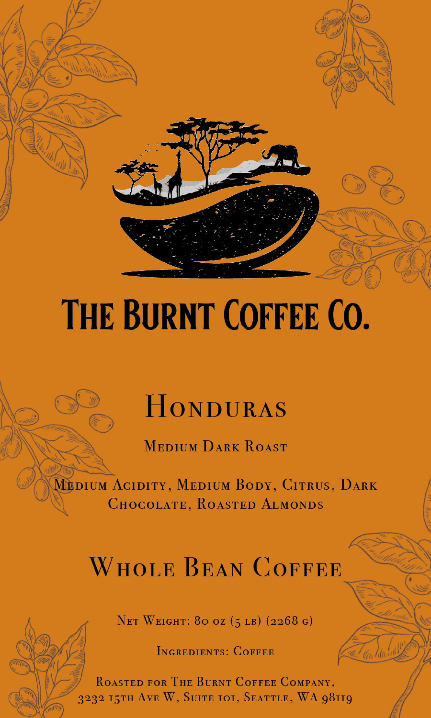 The Burnt Coffee Co. Honduras Coffee