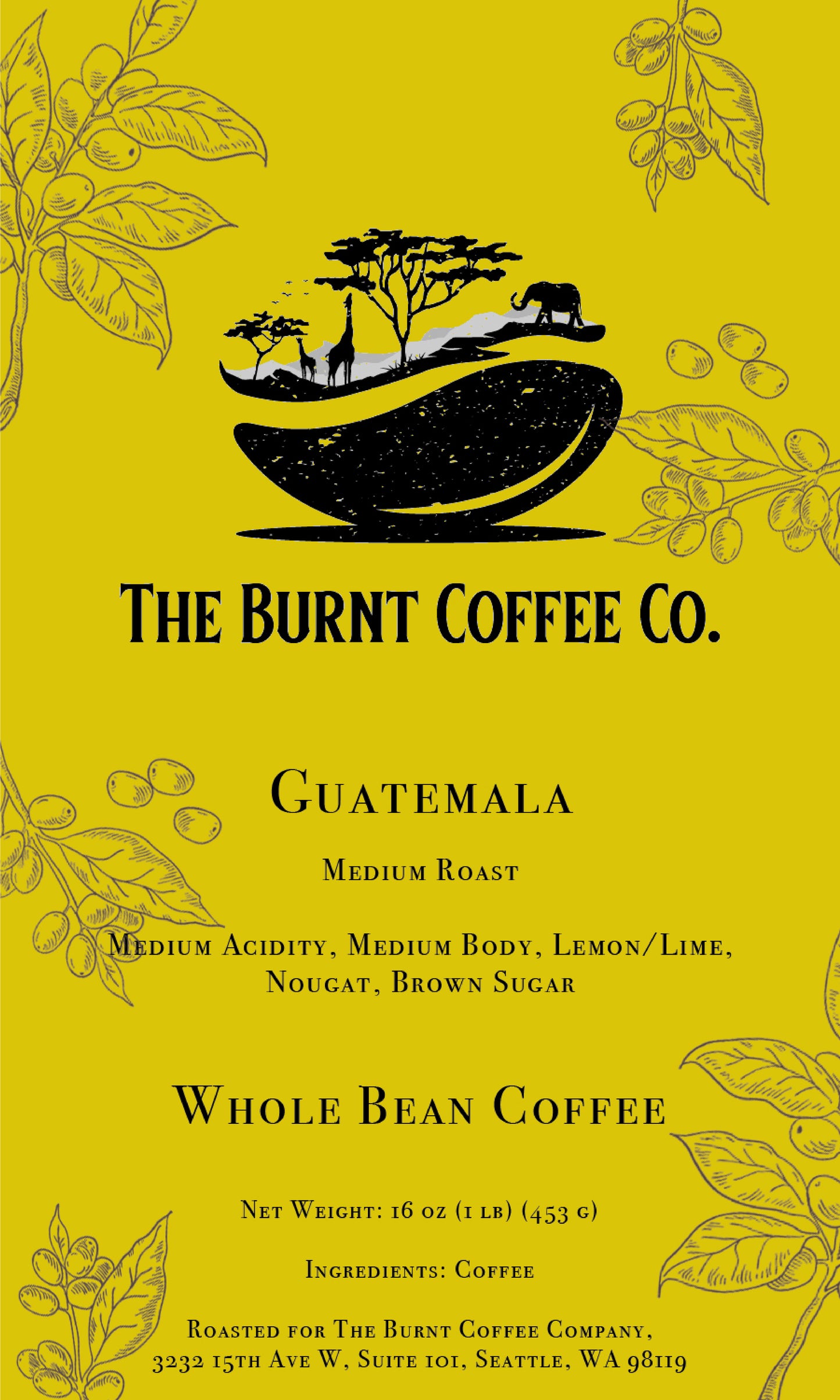 The Burnt Coffee Co. Guatemala Central America