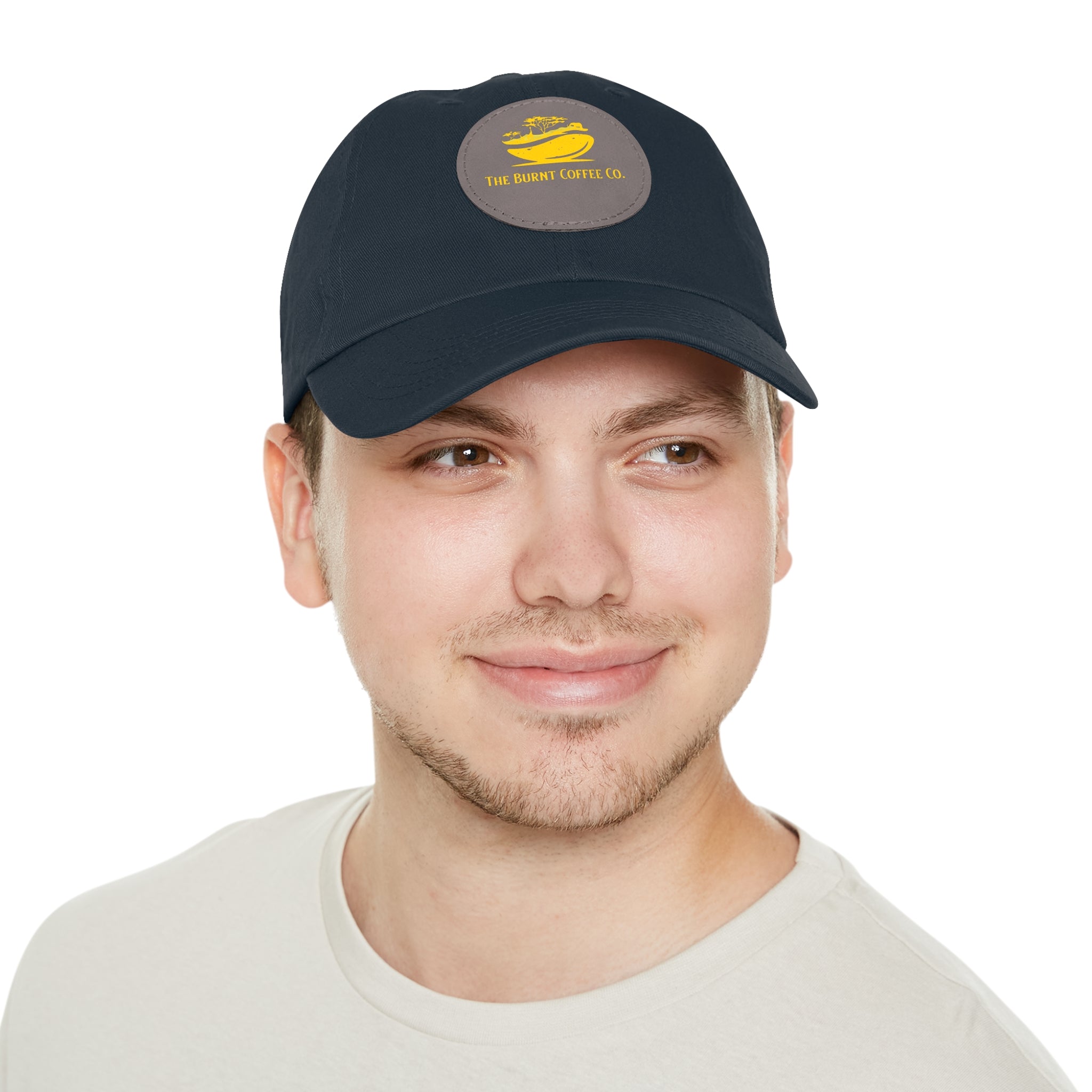 The Burnt Coffee Co. Hat with Leather Patch (Round)