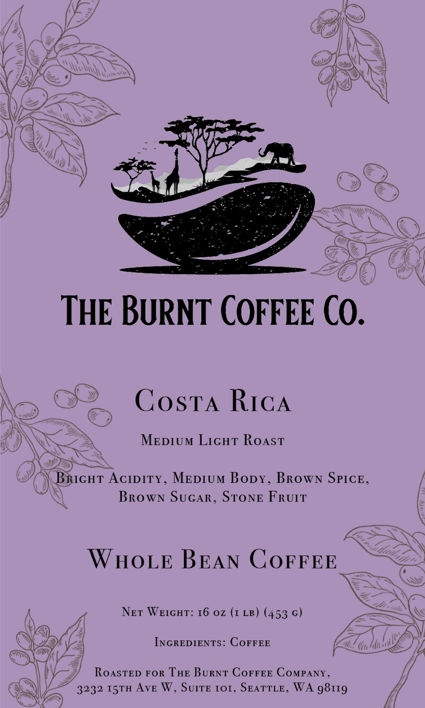 The Burnt Coffee Co. Costa Rica Central America