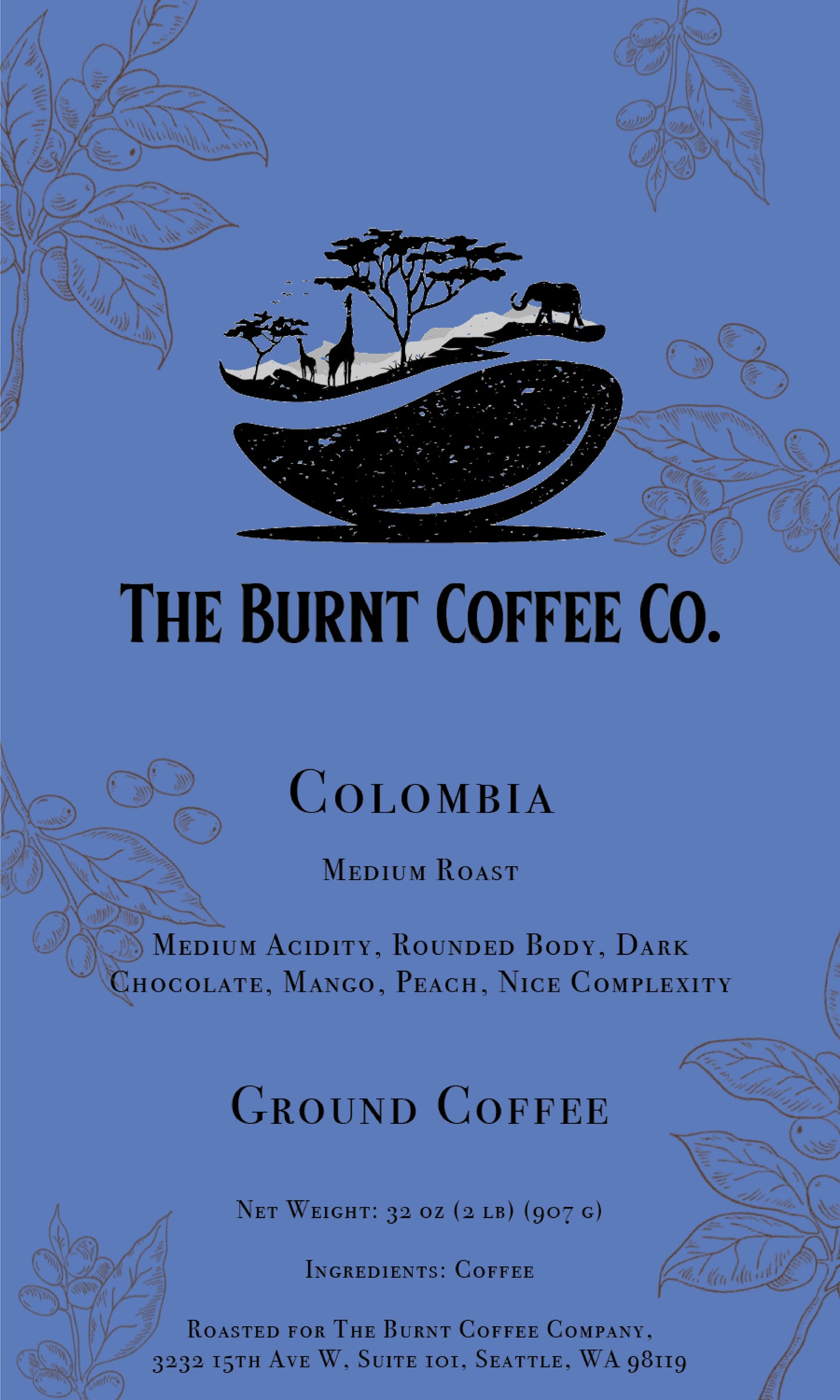 The Burnt Coffee Co. Colombia South America