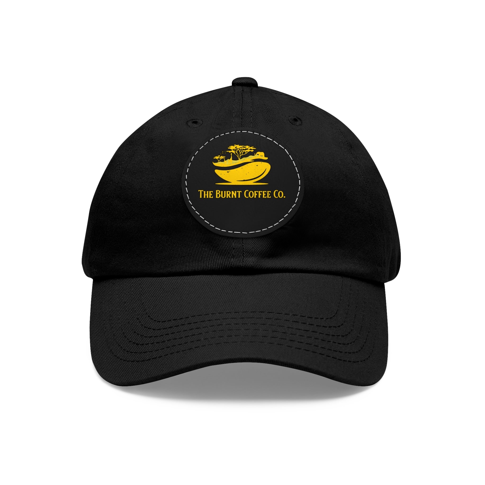 The Burnt Coffee Co. Hat with Leather Patch (Round)