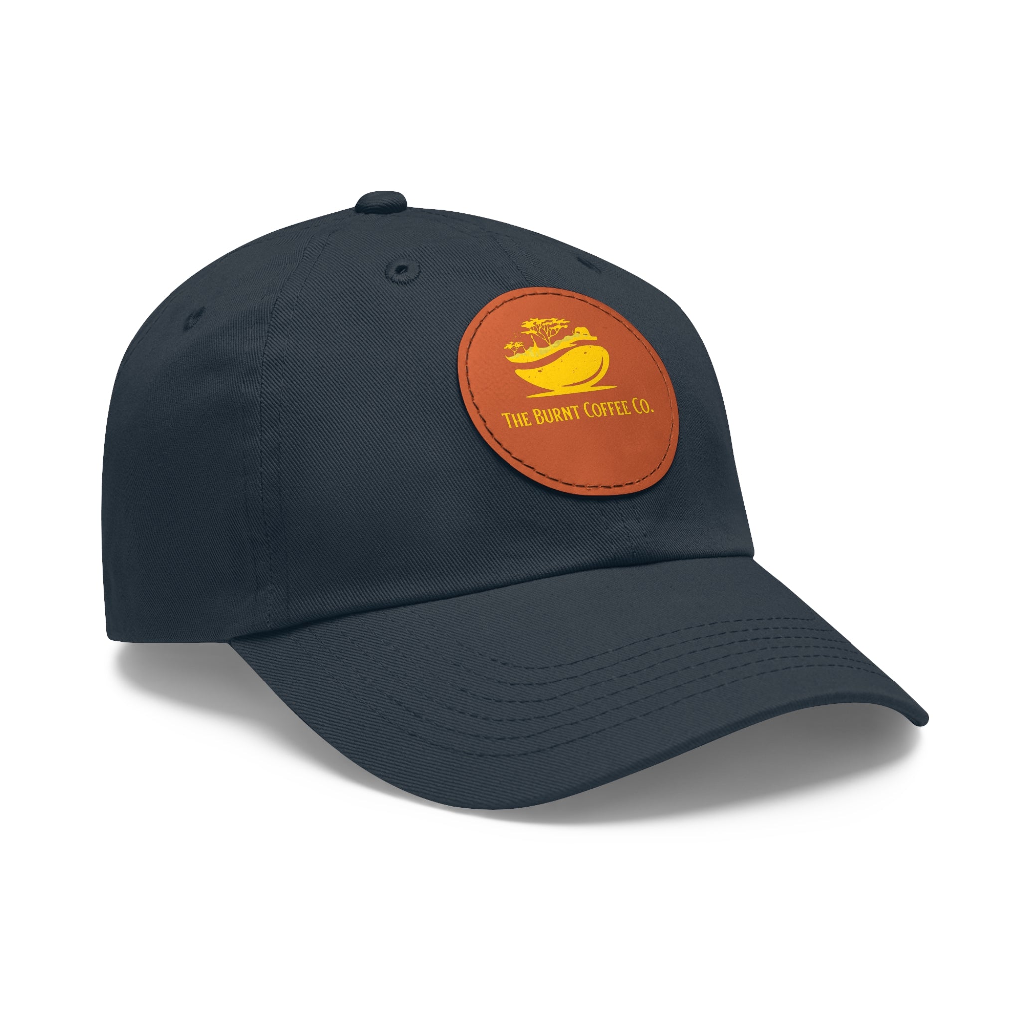 The Burnt Coffee Co. Hat with Leather Patch (Round)