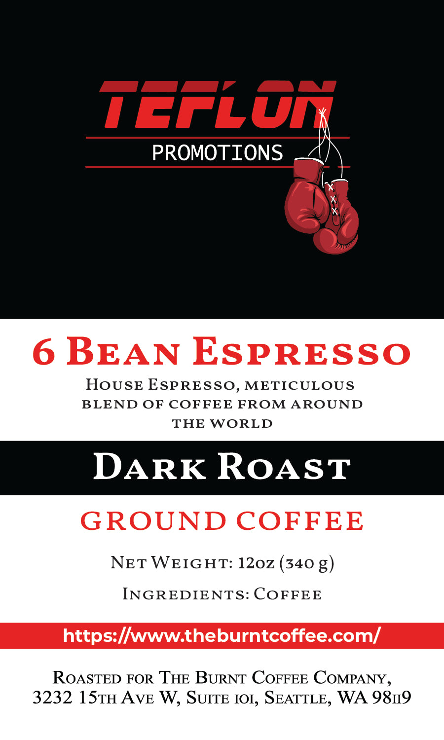 Teflon Promotions 6 BEAN ESPRESSO