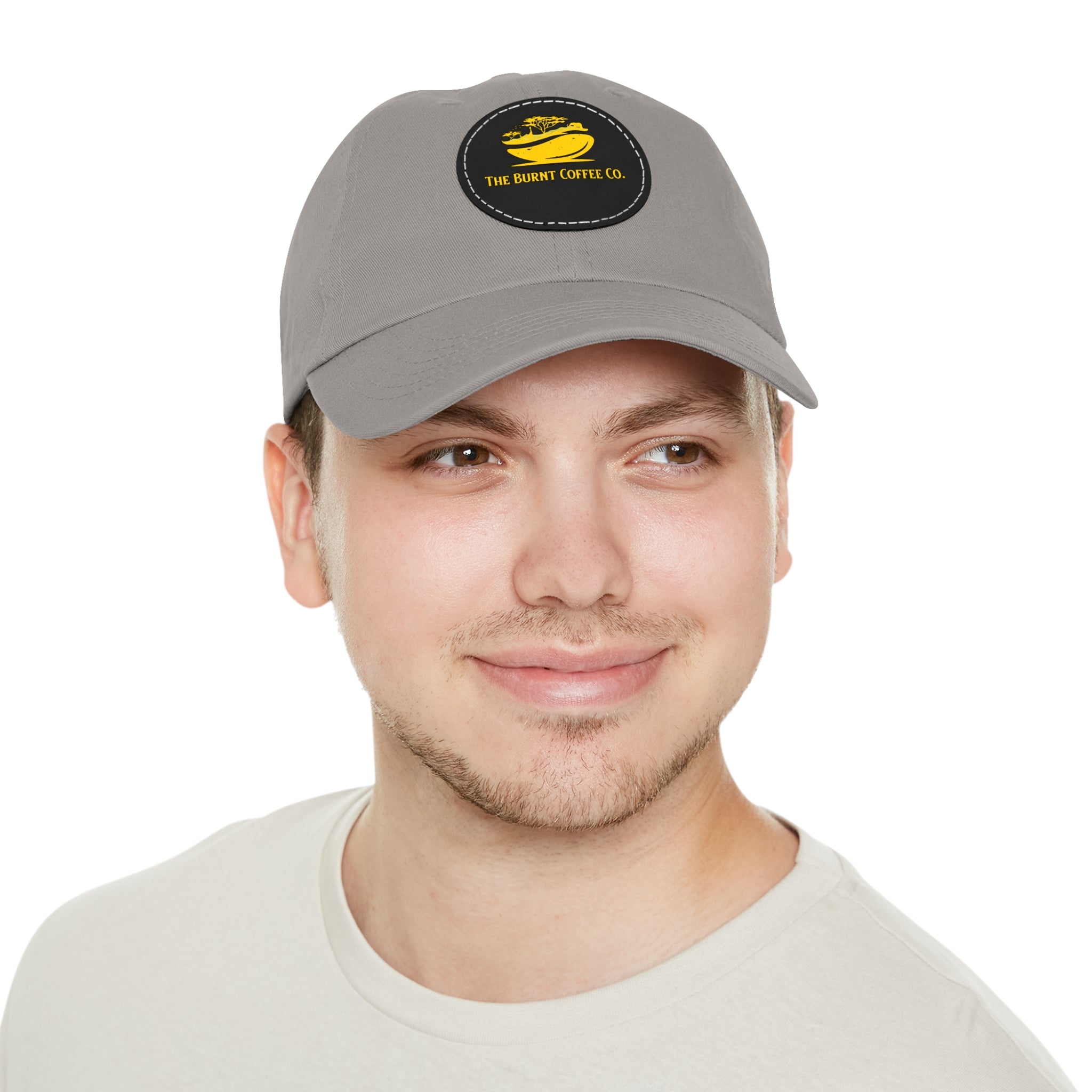 The Burnt Coffee Co. Hat with Leather Patch (Round)