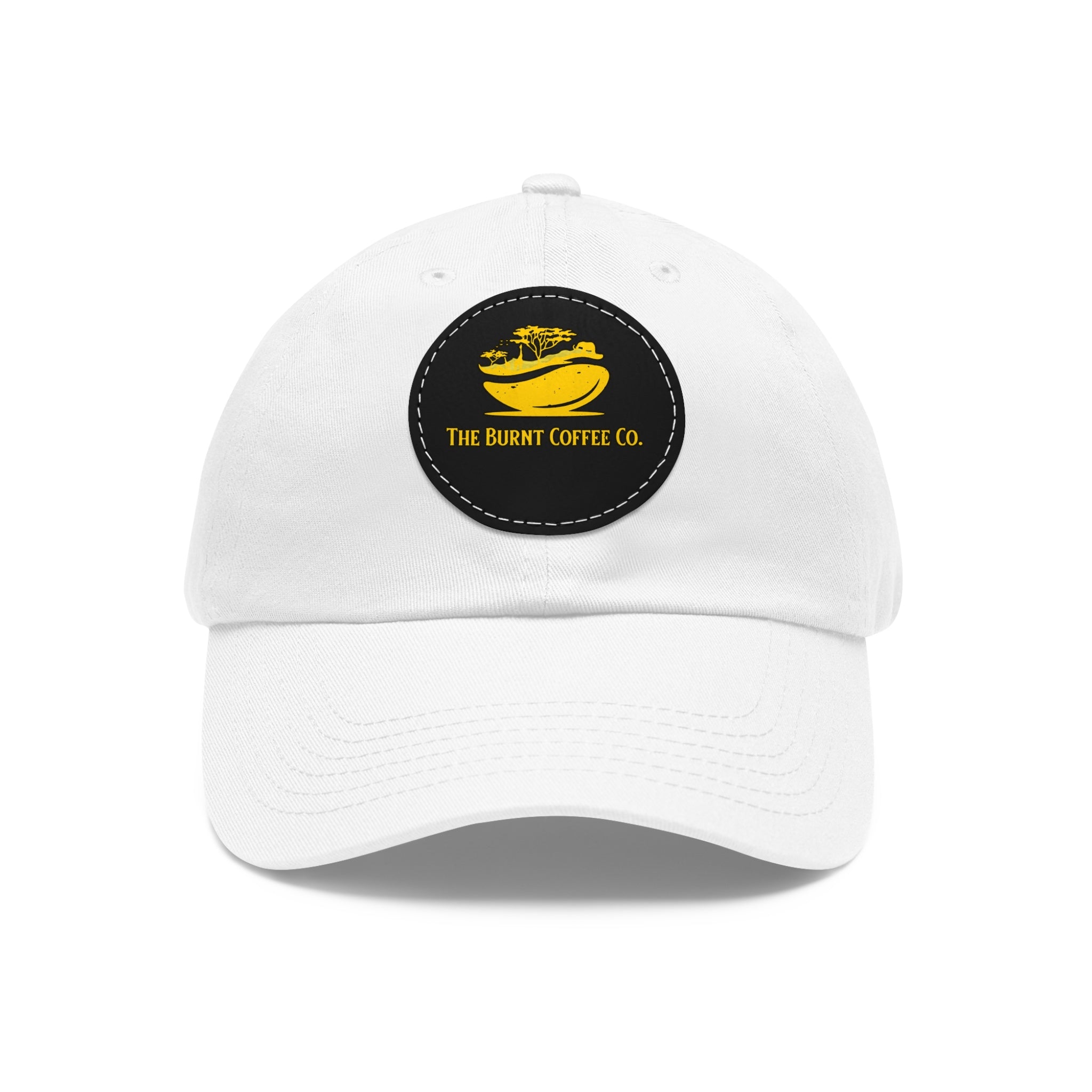 The Burnt Coffee Co. Hat with Leather Patch (Round)