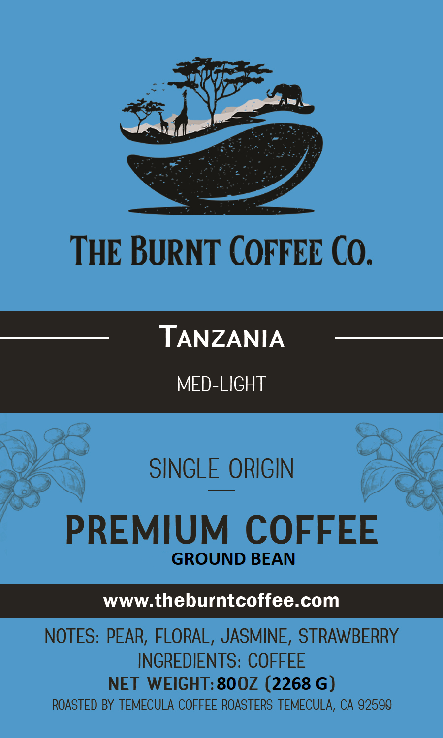 The Burnt Coffee Co. Tanzania African Coffee