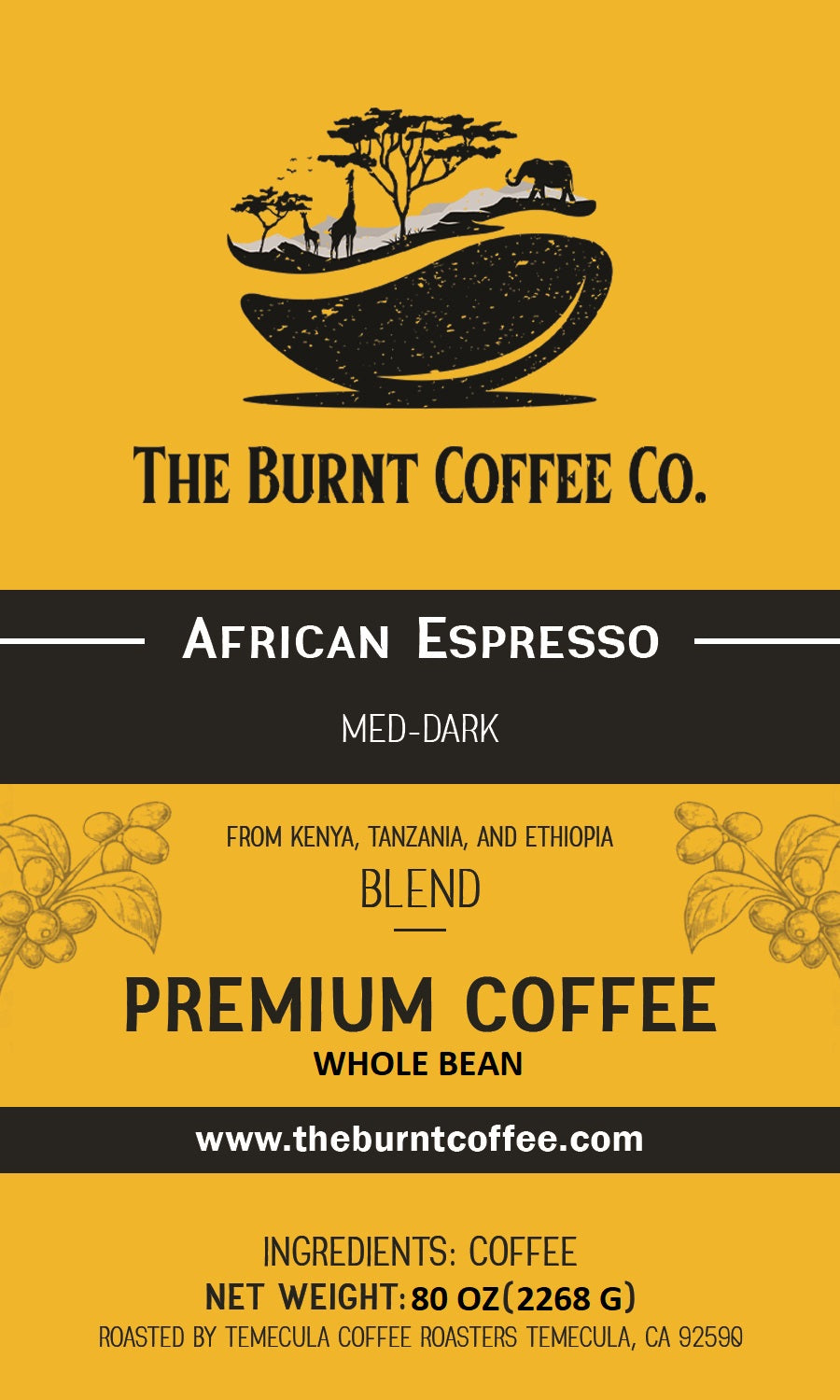 The Burnt Coffee Co. AFRICAN ESPRESSO BLEND