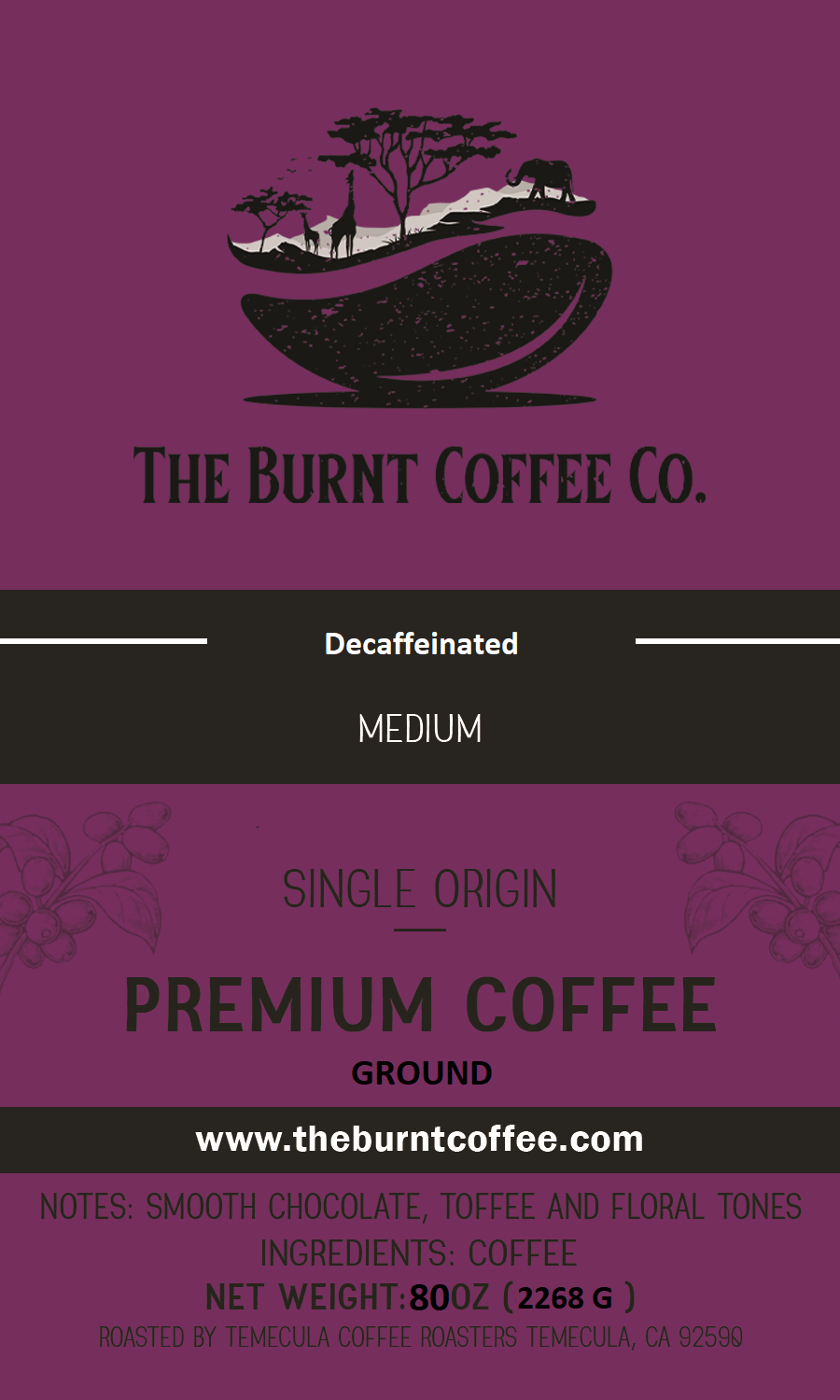 The Burnt Coffee Co. Decaffeinated Espresso