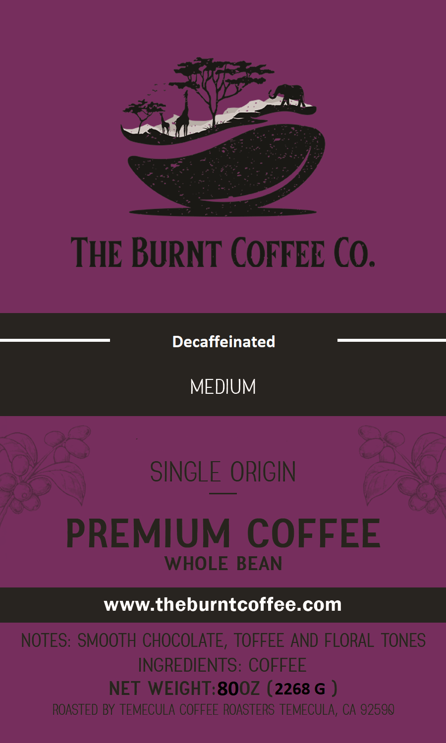 The Burnt Coffee Co. Decaffeinated Espresso