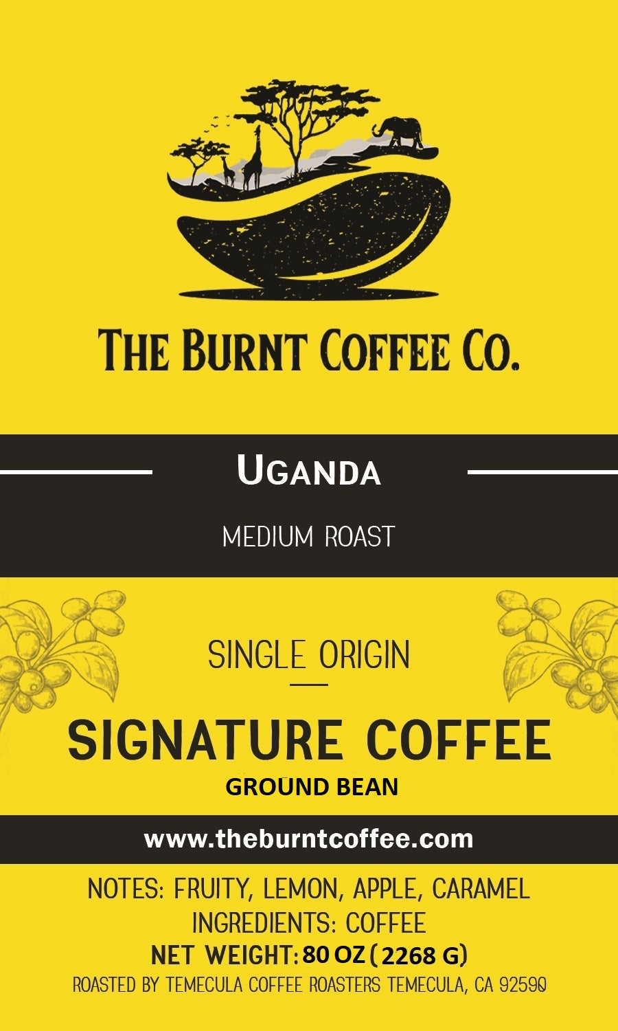 The Burnt Coffee Co. African Ugandan Coffee